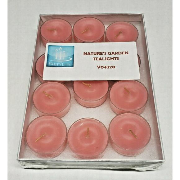 Vintage Partylite Tealight 12 Candles NOS "Natures Garden " p1f/v04320 - Picture 1 of 2